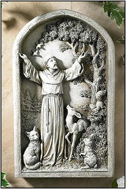 Saint St Francis Patron of Animals Peace Tree Figurine Patio Garden Home Statue