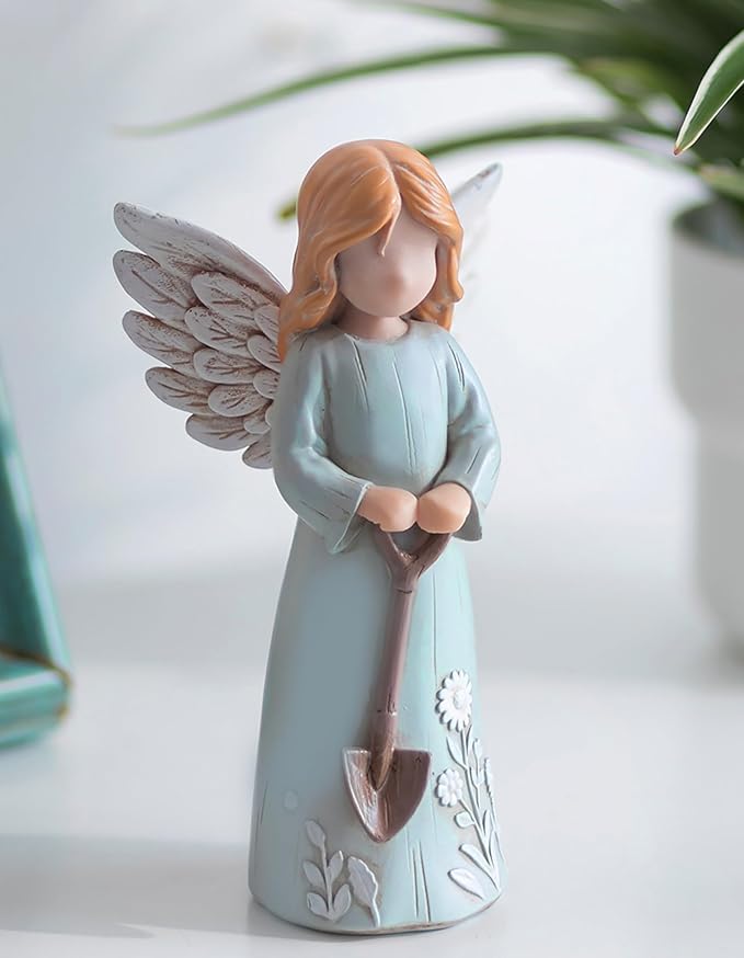 Gardening Gifts for Women: Garden Angel Figurine Gifts for Plant Lover - Gardening Angel Decoration Gifts for Gardener Best Friends Grandma Mom Sister Christmas Birthday