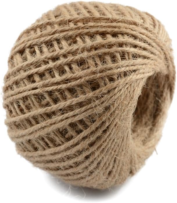328 Feet Natural Jute Twine 3 Ply Gift Wrapping String DIY Rope Garden Twine Cord for Arts Crafts and Gardening Applications