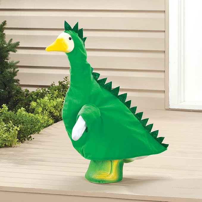 Fox Valley Traders Gaggleville Princess & Dinosaur Goose Outfit Bundle - Includes Princess & Dinosaur Goose Outfits, Fits Large 23" H Statue
