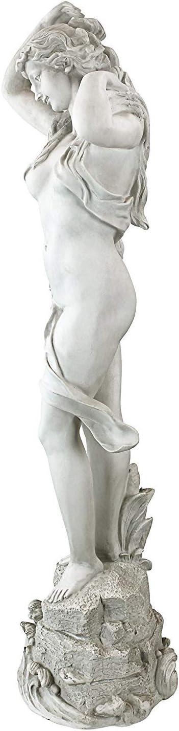 Design Toscano Spring Awakening Classic Woman Garden Statue, 14 inches wide, 40 inches tall, Cast Stone Resin, Antique Stone Finish