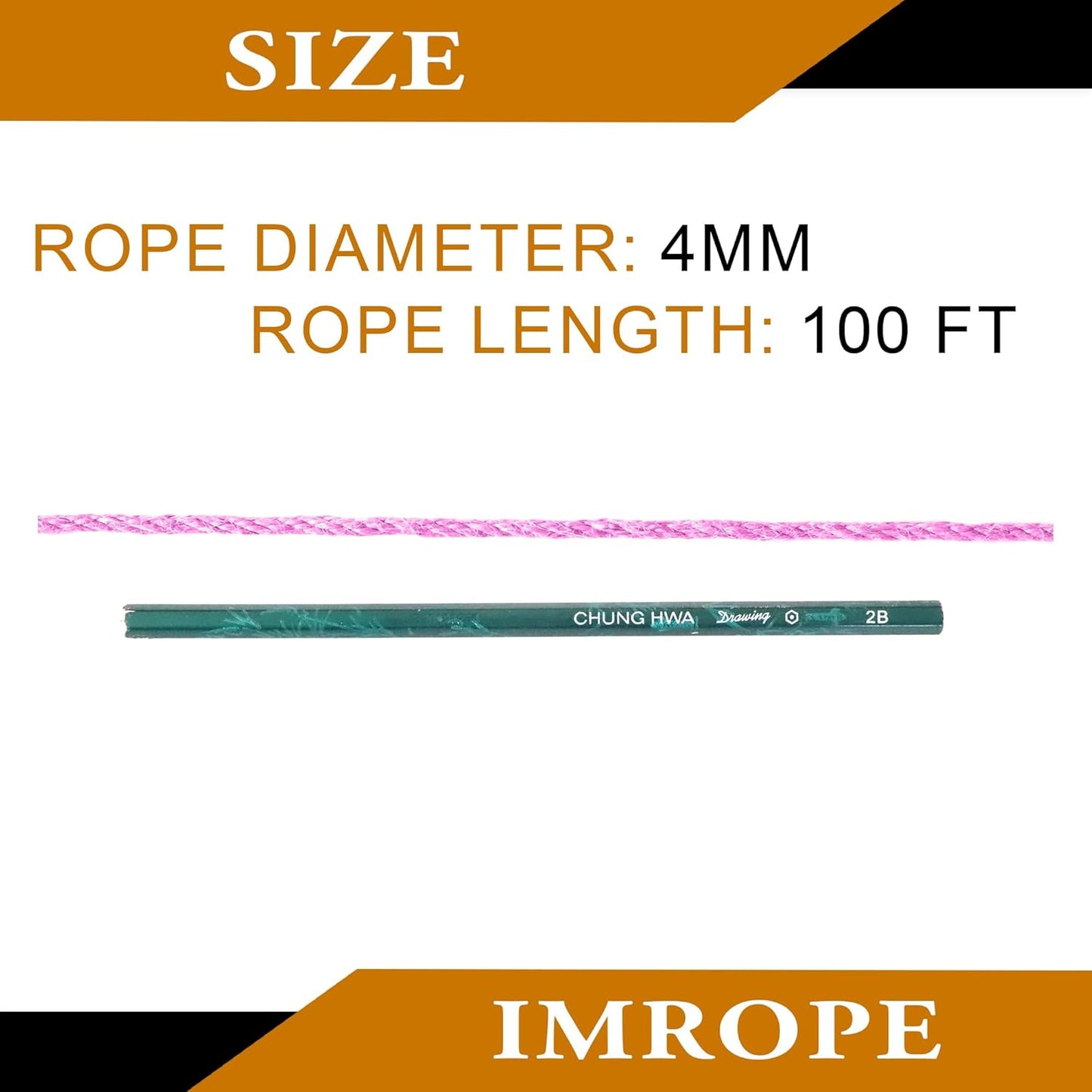 4mm x 100 Feet Pink Jute Rope, Twine for Gardening Tomato Climbing Plant Tie Floristry Crafts Gift Wrapping Packing Decor