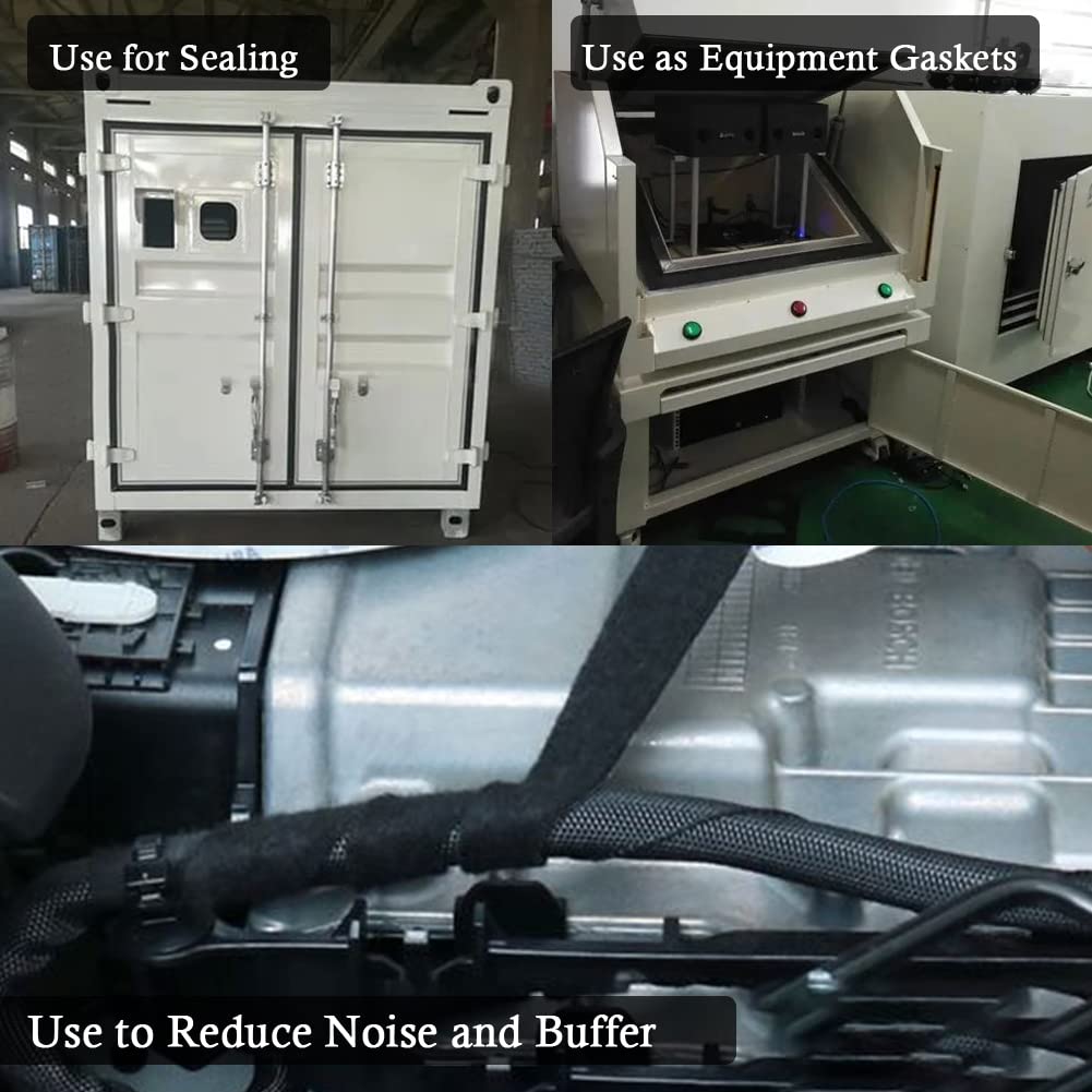 Neoprene Rubber Strips Self Adhesive Solid Rubber Sheets, Rolls & Strips for DIY Gaskets Crafts Pads Seals Warehouse Flooring Neoprene Sheet with Adhesive Backing (3" Wide x 1/8" Thick x 10' Long)