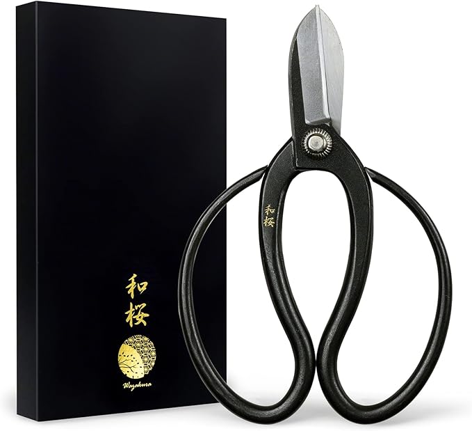 Wazakura Koryu Flower Arrangement Ikebana Scissors 6.5 in (165mm) Made in Japan, Floral Arrangement Hasami, Japanese Kado Tools - Yasugi Steel Koryu Scissors
