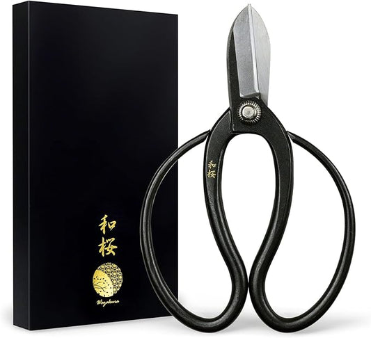 Wazakura Koryu Flower Arrangement Ikebana Scissors 6.5 in (165mm) Made in Japan, Floral Arrangement Hasami, Japanese Kado Tools - Yasugi Steel Koryu Scissors