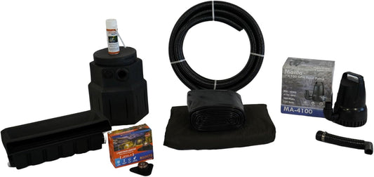 HALF OFF PONDS Pond Free Cascade 4100 Waterfall Kit with 10' x 20' PVC Liner and 4,100 GPH Pump - PVCPMDP8