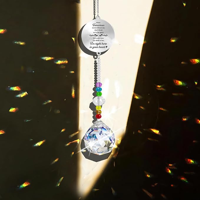 Memorial Gifts Crystal Suncatcher,Unique Sympathy Gifts for Loss of Loved One,Rainbow Maker Bereavement Gifts Box for Loss of Father Mom Dad Son Daughter Husband Brother Grandmother (Tree)