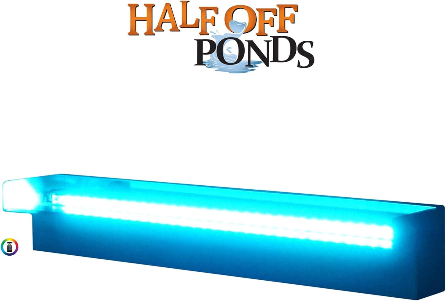 HALF OFF PONDS Steel Elegance 24" Color Changing Lighted Stainless Steel Spillway - STE24CC-HOP