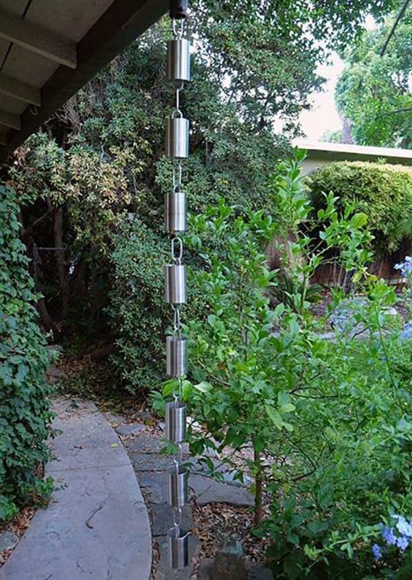 Nutshell Stores Kenchiku Rain Chain - Stainless Steel - 17 Feet