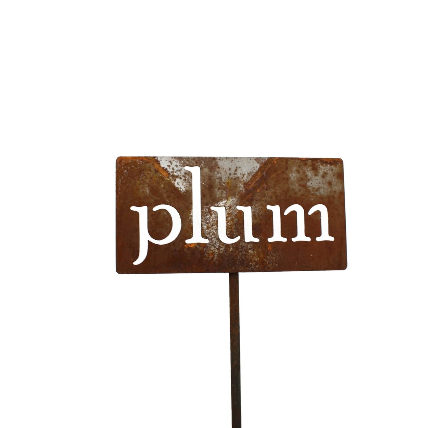 Classic Metal Garden Markers 19 Inches Tall (plum, Naturally Rusted)