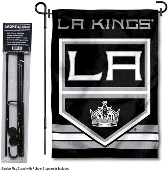 WinCraft Los Angeles Kings Garden Flag with Pole Stand Holder
