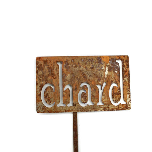 Classic Metal Garden Markers 19 Inches Tall (chard, Naturally Rusted)