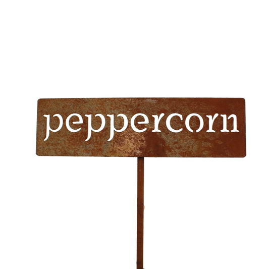 Classic Metal Garden Markers 19 Inches Tall (peppercorn, Naturally Rusted)