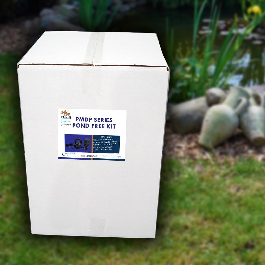 HALF OFF PONDS Pond Free Cascade 4100 Waterfall Kit with 15' x 20' PVC Liner and 4,100 GPH Pump - PVCPMDP4