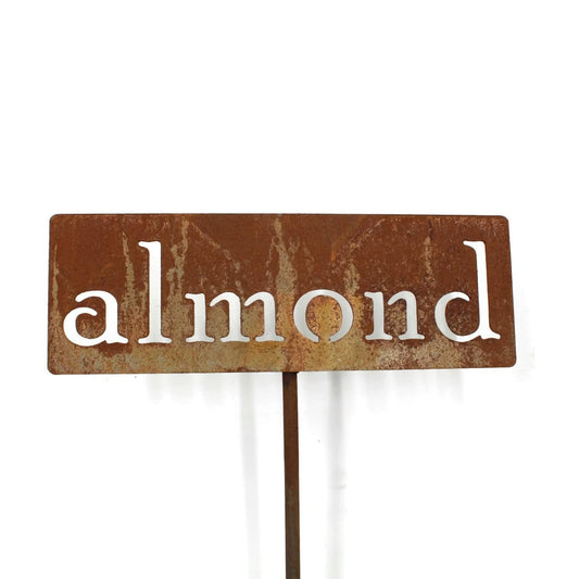 Classic Metal Garden Markers 19 Inches Tall (almond, Naturally Rusted)