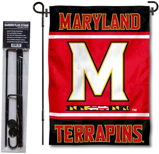 College Flags & Banners Co. Maryland Terrapins Garden Flag with Stand Holder