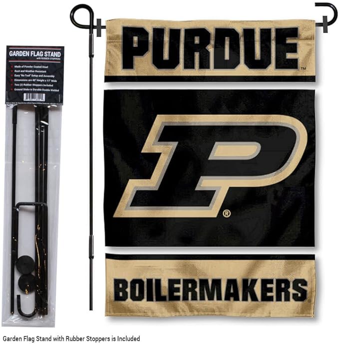 College Flags & Banners Co. Purdue Boilermakers Garden Flag with Stand Holder