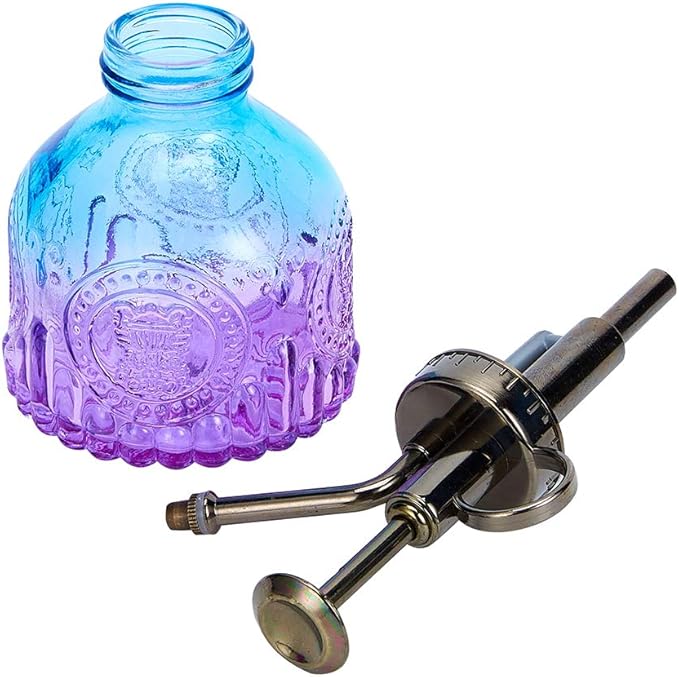 Glass Plant Mister Spray Bottle, Vintage Plant Spritzer, Succulent Watering Bottle with Top Pump, Small Plant Sprayer Mister Watering Can for Indoor Outdoor House Plant - Blue Purple Gradient
