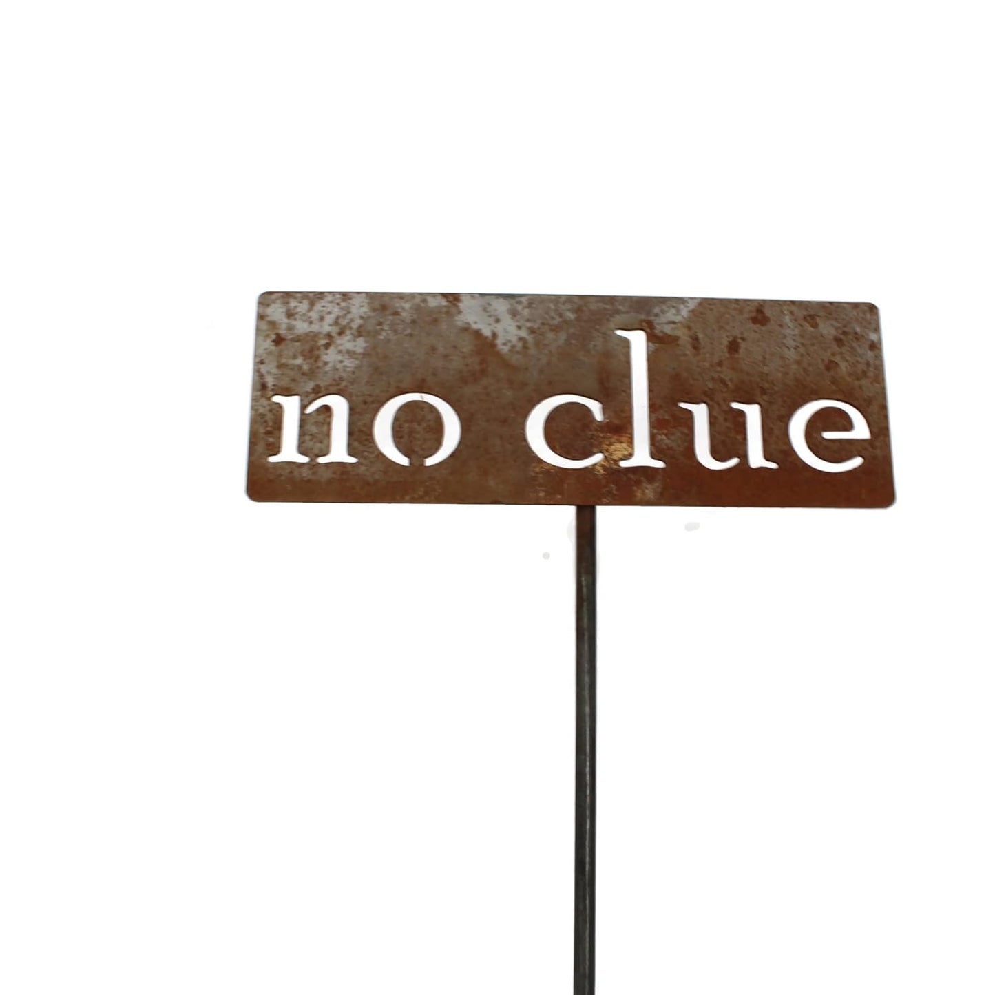 Classic Metal Garden Markers 19 Inches Tall (no clue, Naturally Rusted)