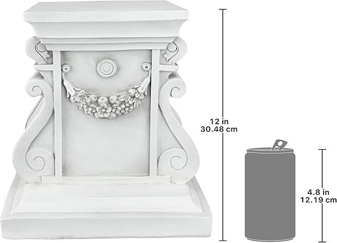 Design Toscano NG314105 Statuary Garden Base Riser, Medium, Classic Plinth
