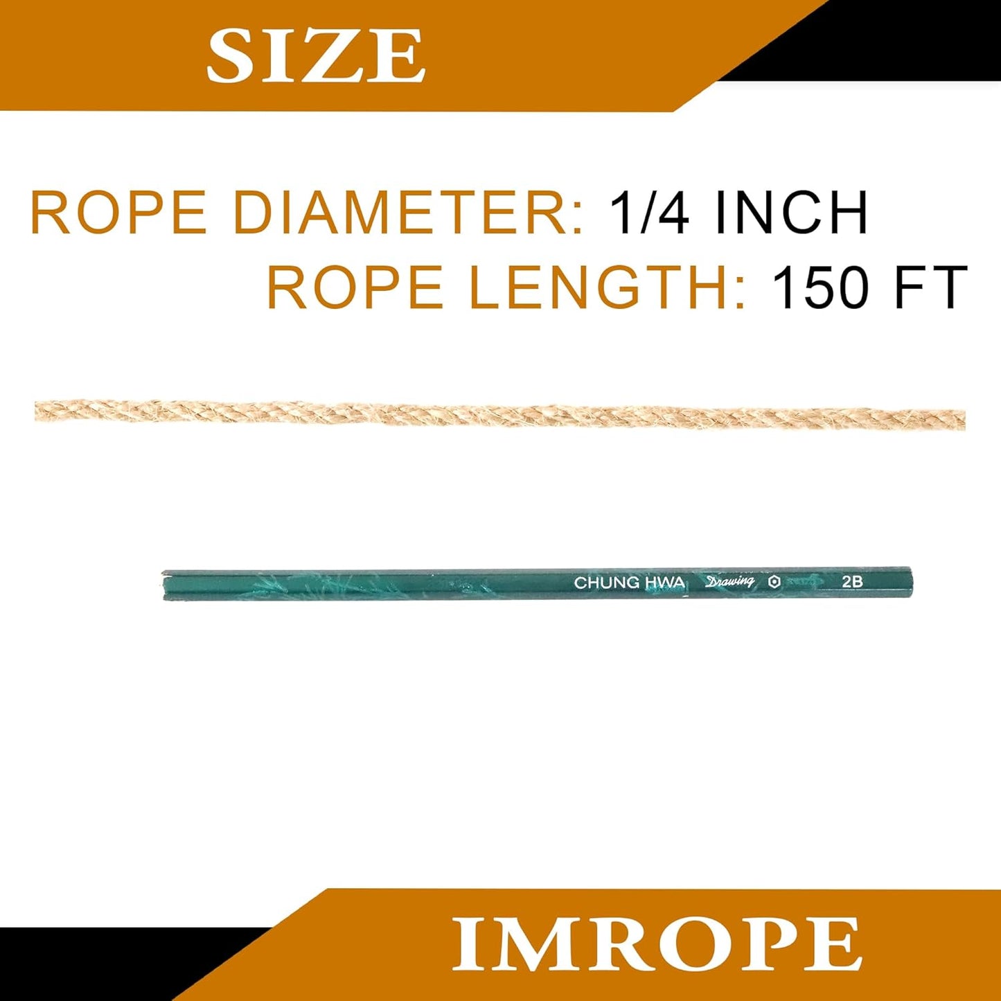 6mm x 150 Feet Natural Jute Rope, Twine for Gardening Tomato Climbing Plant Tie Floristry Crafts Gift Wrapping Packing Decor