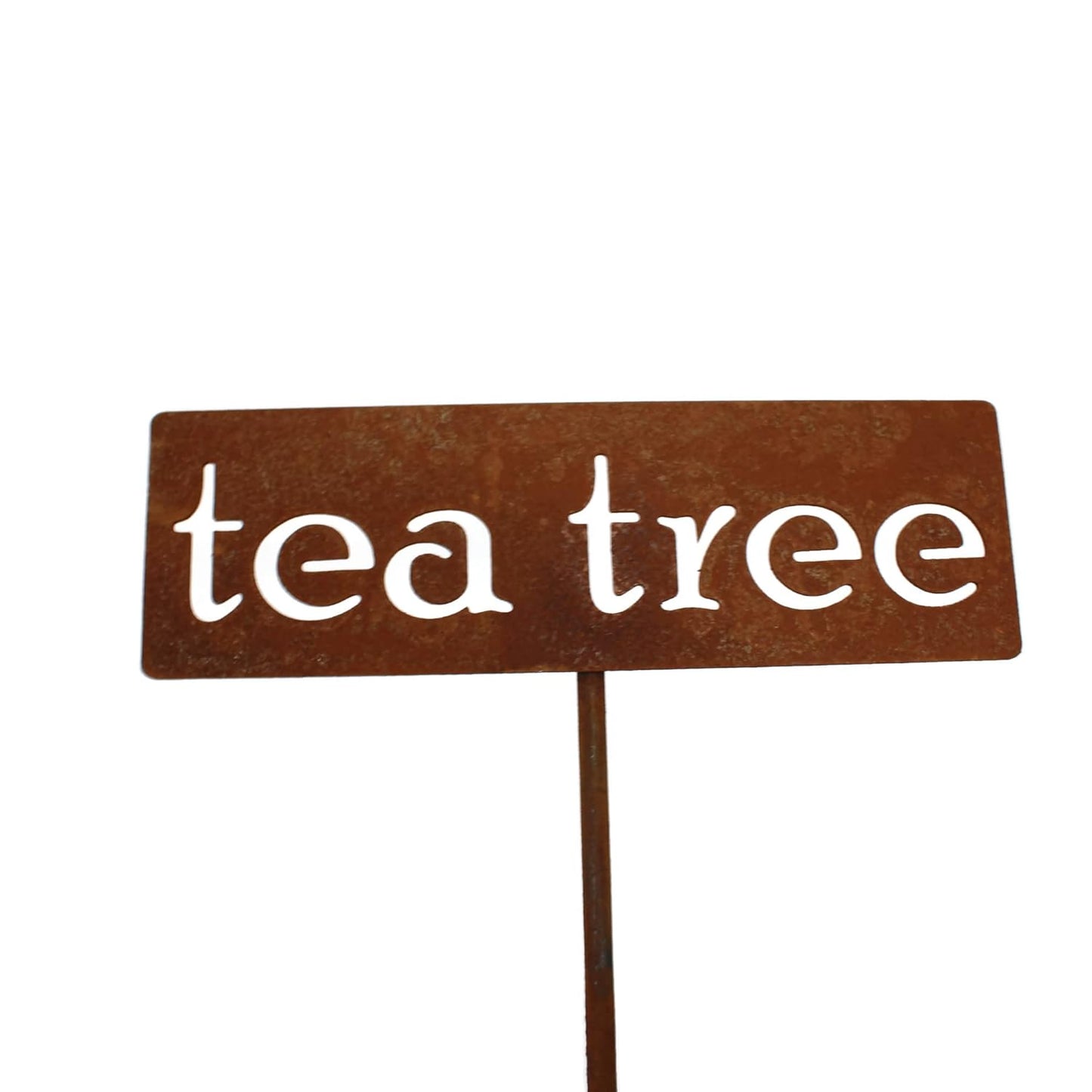 Classic Metal Garden Markers 19 Inches Tall (tea tree, Naturally Rusted)