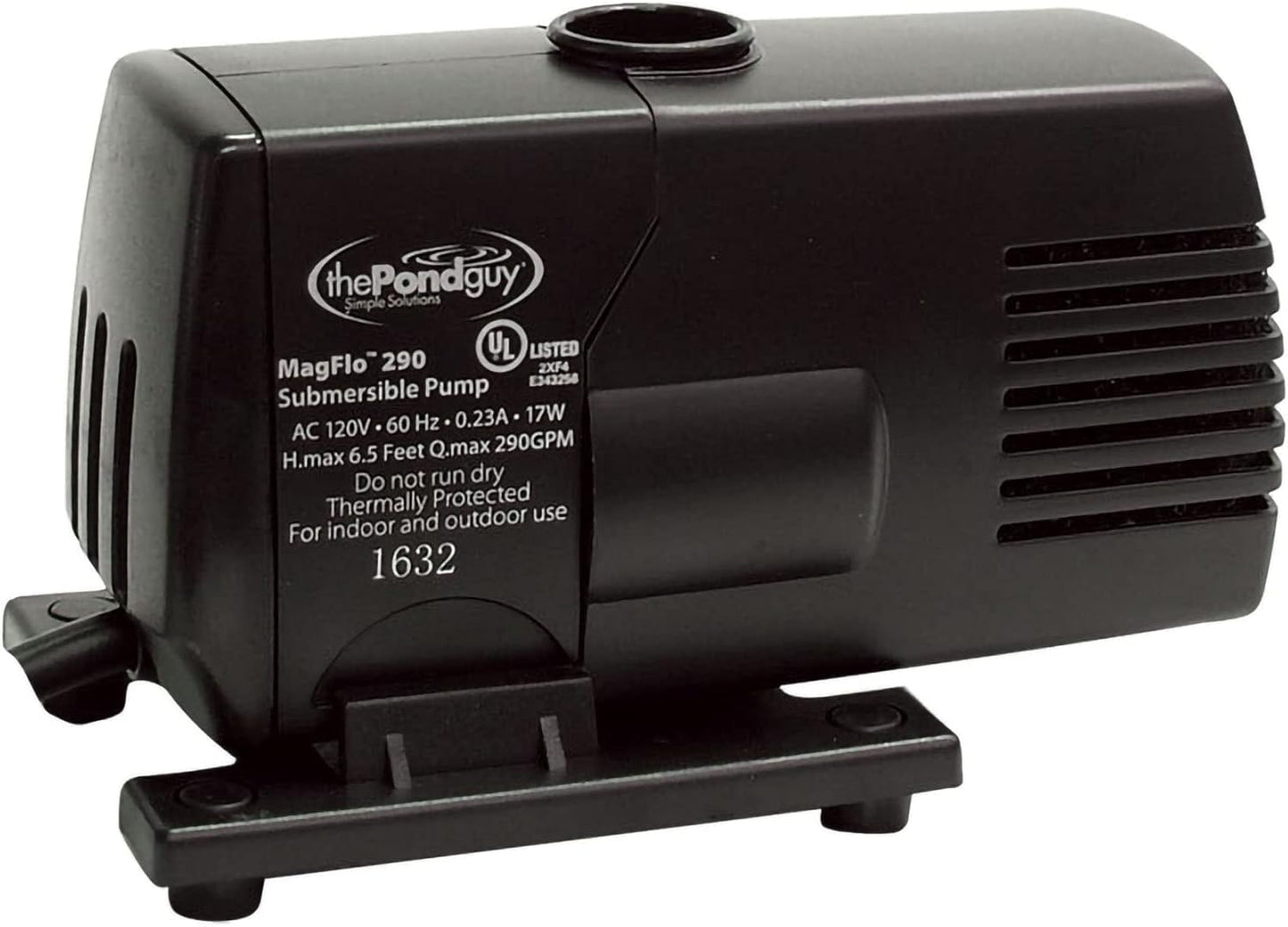 The Pond Guy MagFlo High-Efficiency Compact Pump for Small Water Gardens, Quiet Multi-Purpose System for Waterfalls, Fountains or Spitters, 290 GPH