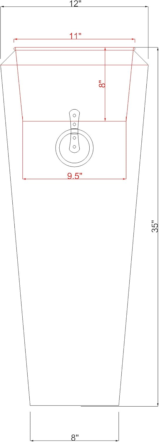 H Potter Tall Planter Antique Copper Patio Deck Indoor Outdoor Garden Flower Planters Set of 2