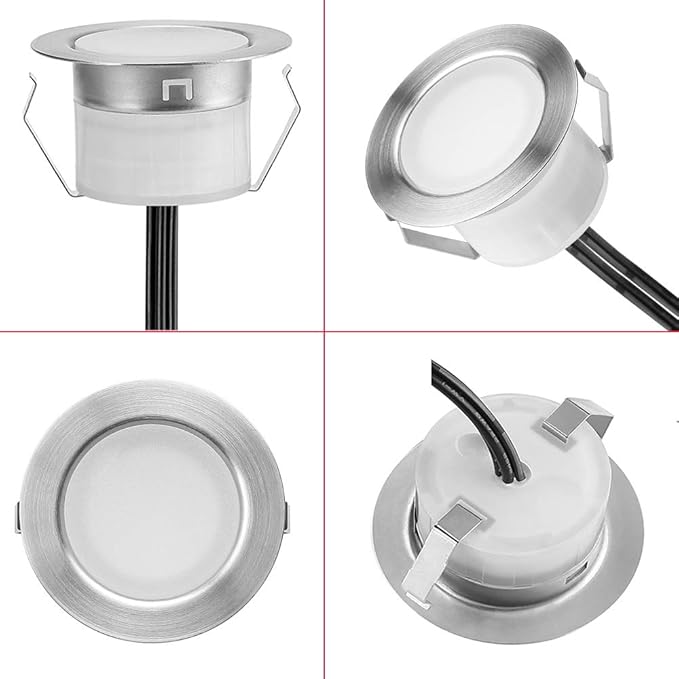 Smart LED Deck Light Kits - 30 Pack of 1.77" Low Voltage Recessed RGBW Deck Lights IP67 Waterproof for Outdoor Landscape Lighting on Steps, Floors & Pathways, Compatible with Alexa & Google Assistant