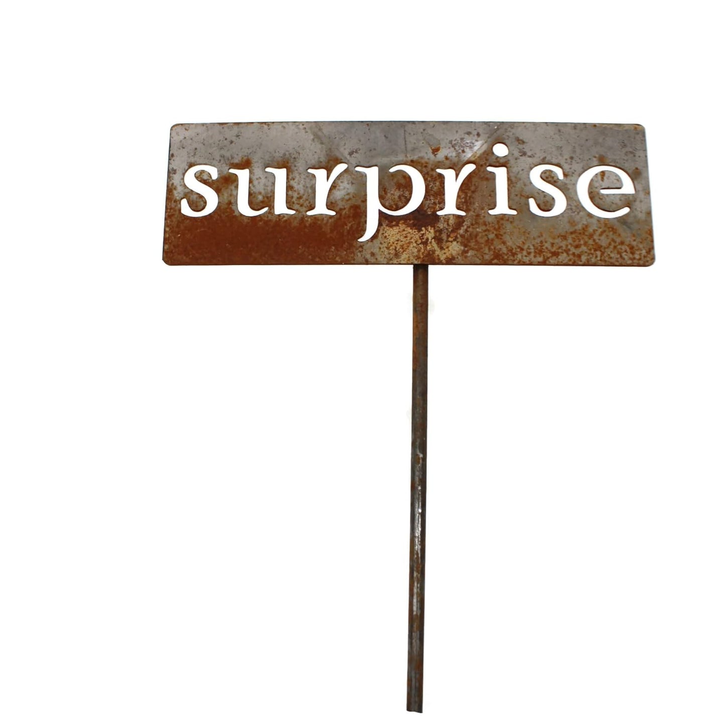 Classic Metal Garden Markers 19 Inches Tall (surprise, Naturally Rusted)