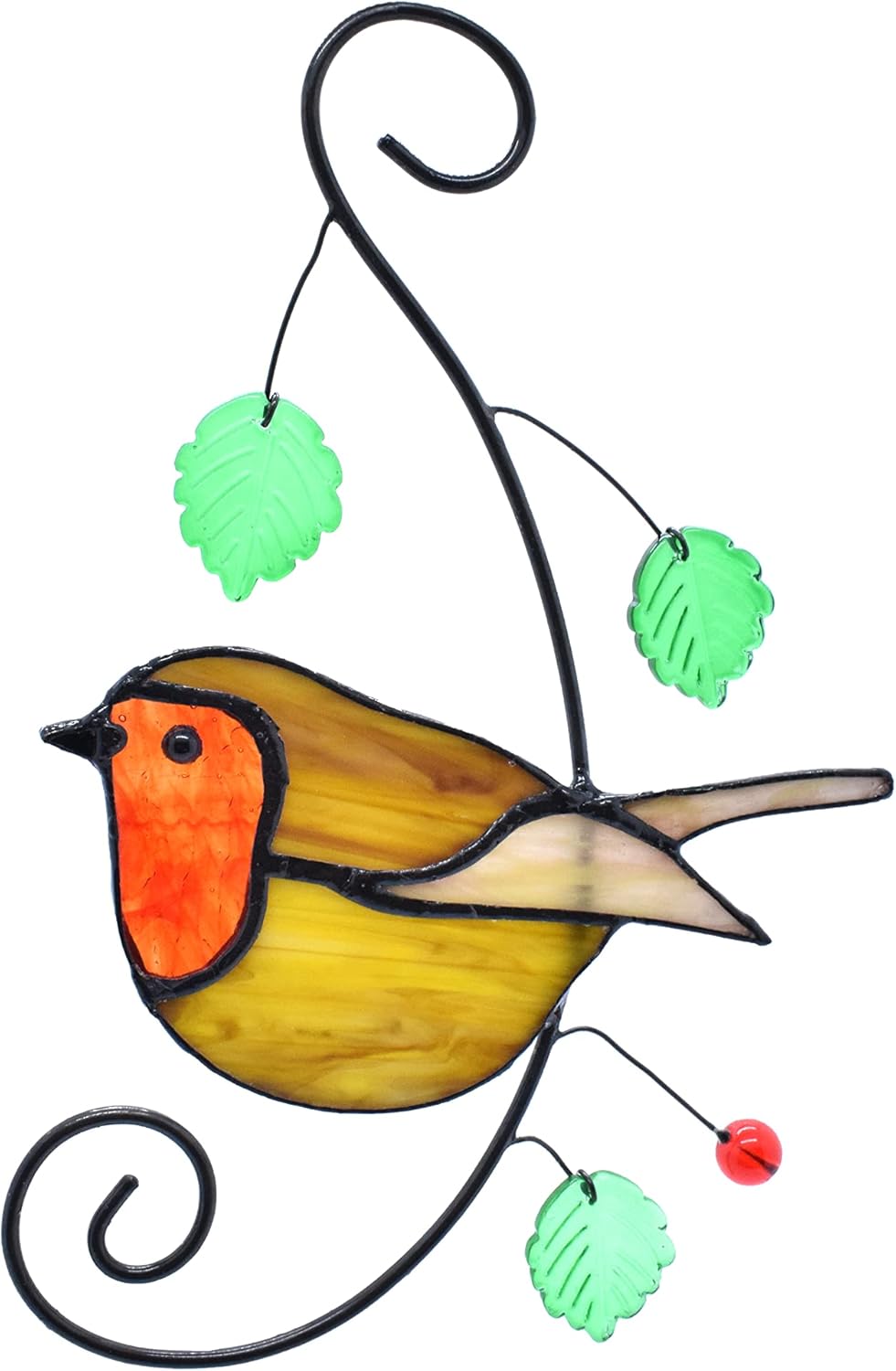 Lolitarcrafts Robin Stained Glass Suncatchers Bird Stained Glass Window Hangings Unique Gift for Your Family