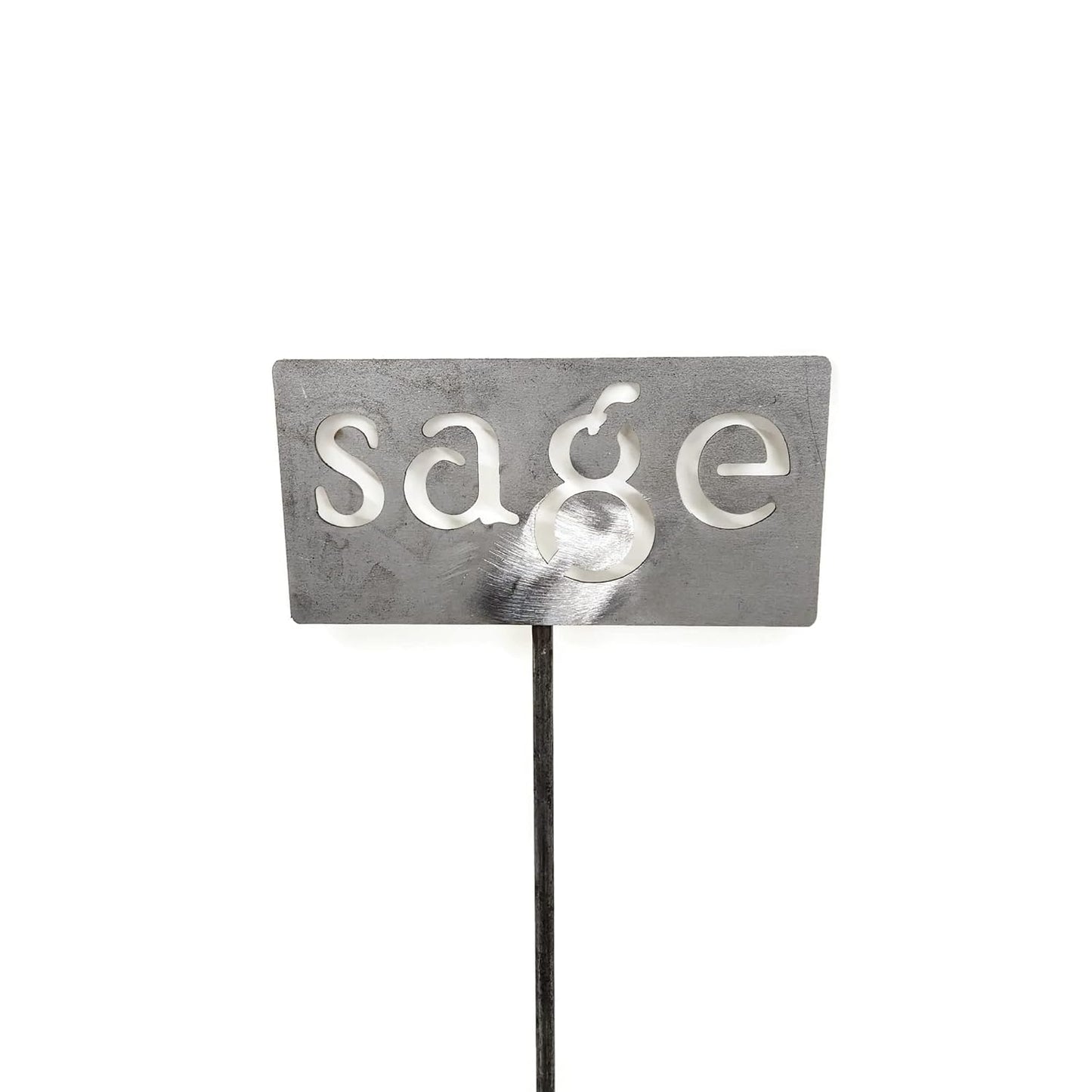 Classic Metal Garden Markers 19 Inches Tall (sage, Raw, Unfinished Steel (will rust with time))