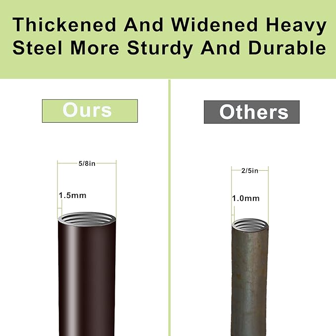 Double Shepherds Hook for Outdoor,78 Inch Bird Feeder Pole with 5 Prongs Base,Adjustable Heavy Duty Garden Hanging Holder for Hanging Plant,Solar Light,Weddings Decor,Hummingbird Feeder（1 Pack）