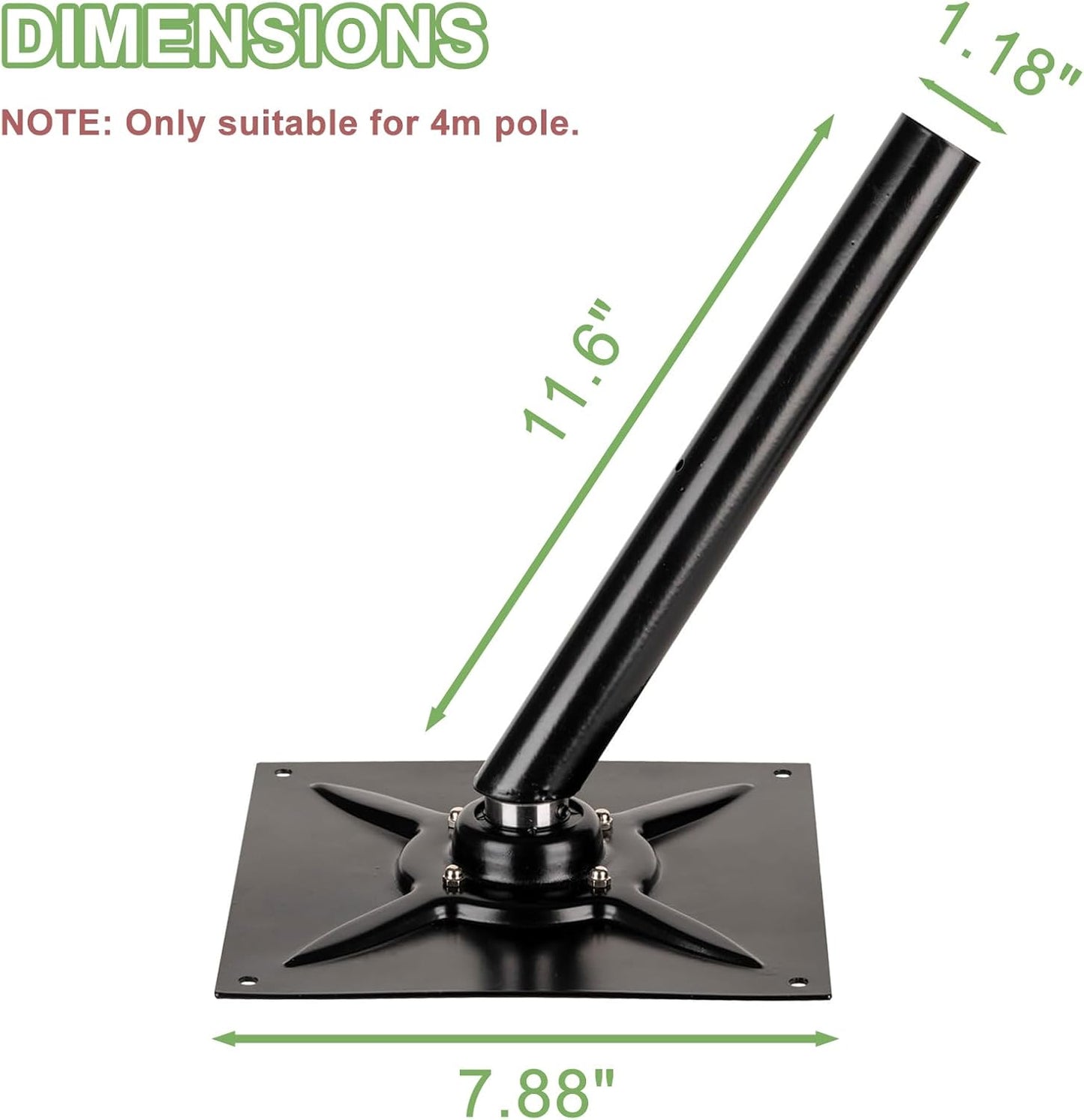 Bird Repeller Universal Base Protects Plants from Birds by Placing a Kite with a Pole on Top of The Bird Repeller Base; Commonly Used in Yards, Lawns and Farms to Create Bird-Free Zones