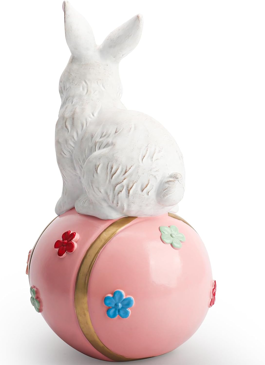 Large Rabbit Figurines Decoration for Home, Hand-Painted Bunny Figurine Statue for Garden, Indoor & Outdoor Decoration, Suitable for Mother Gift, Women Birthday Gift