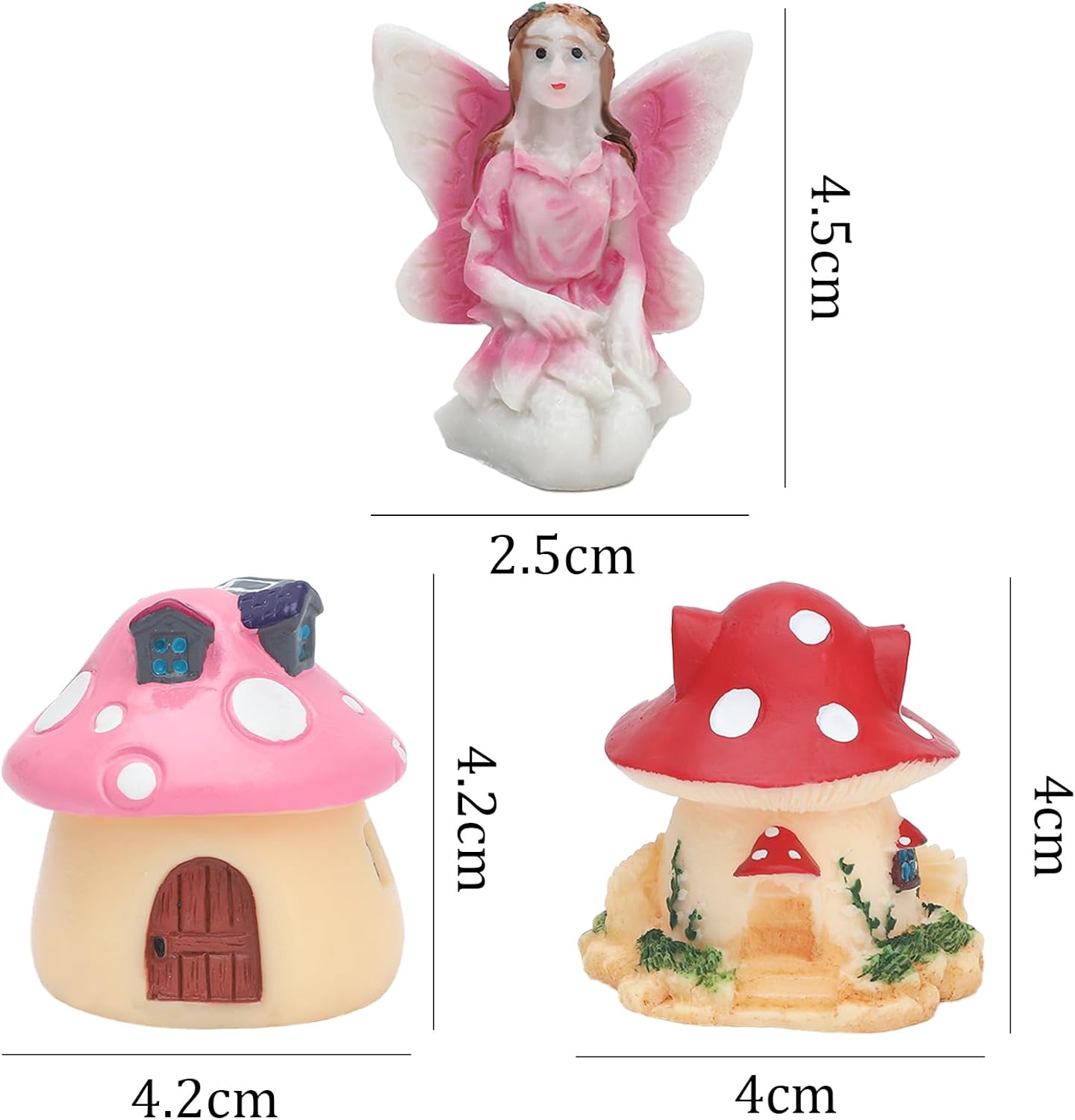 ONEST 6 Pieces Miniature Fairy Garden Accessories Small Fairy Figurines Hand Painted Fairies Figures for Car Decor Garden Flower Pot Birthday Cake Topper