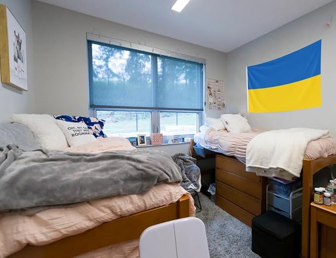 Double Sided Ukraine Flag 3x5FT Ukrainian National Polyester Flag With 2 Grommets For Patriotic Ukrainian Themed Festival Events Party Decoration (Ukraine, 3x5FT-3ply)