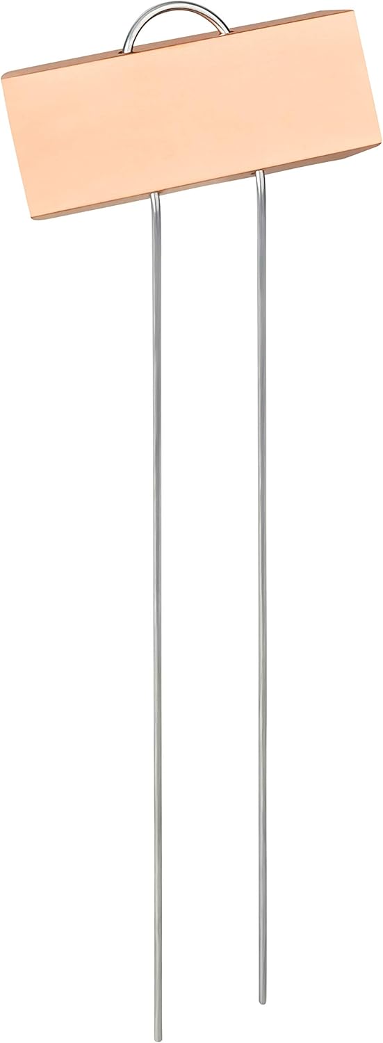 GardenMate 100-Pack Weatherproof Large Copper Metal Plant Labels, Height 11.5", Label Area 3 1/2 x 1 1/4"