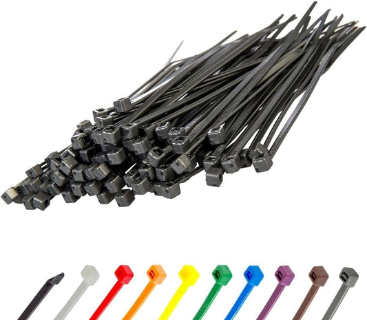 GTSE 4 Inch Silver/Gray Zip Ties, 100 Pack, 18lb Strength, UV Resistant Nylon Small Cable Ties, Self-Locking 4" Tie Wraps