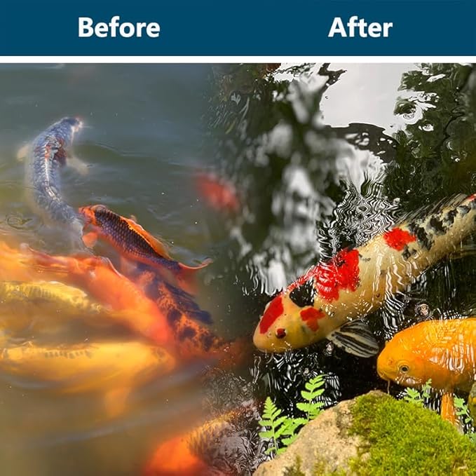 White Koi Pond Filter Pad Fine Bulk - Cut to Fit - Durable Fish Pond Filter Media - Water Garden Aquariums Filter Material - 39.6" (3.3 ft) x 8" x 3/5" - 4/5" Thickness - 2 Pack