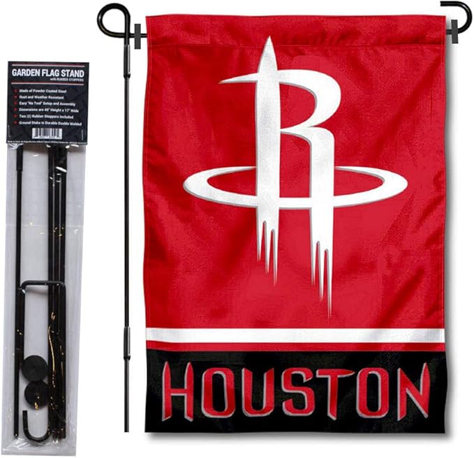 WinCraft Houston Rockets Garden Flag with Stand Holder