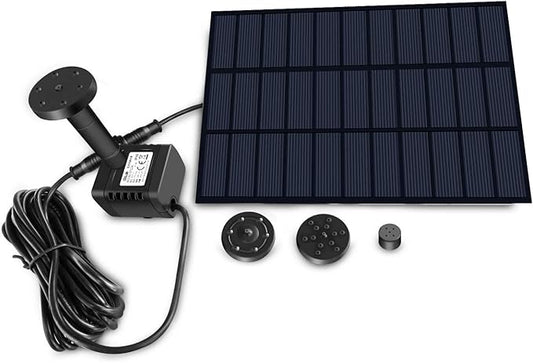 Solar Fountain with Panel Water Pump for Bird Bath Solar Panel Kit Outdoor Fountain for Outdoor Small Pond, Patio Garden and Fish Tank