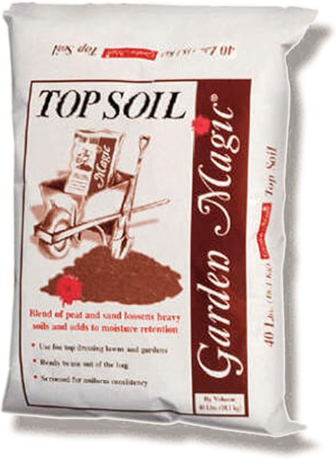 Michigan Peat Garden Magic Indoor and Outdoor Organic Planting Potting Topsoil Mix with Perlite Blend and Moisture Retention, 40-Pound Bag (3 Pack)
