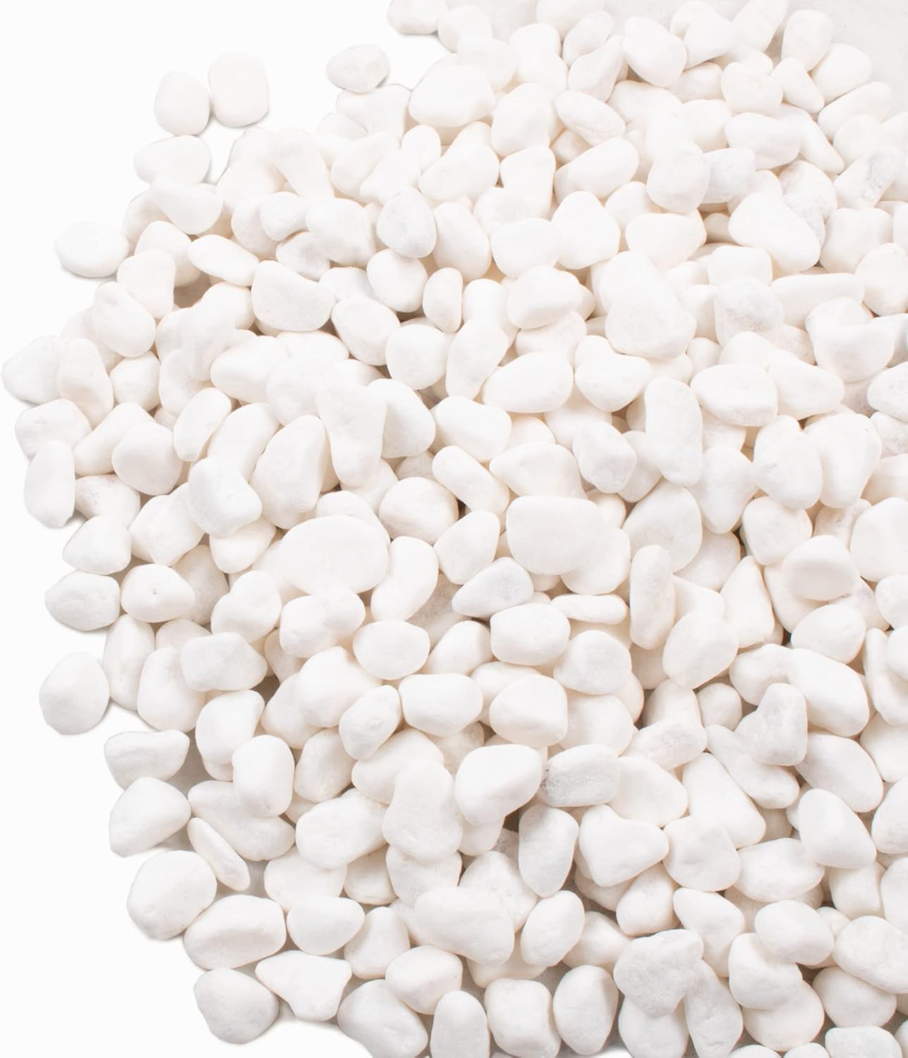 White Pebbles for Plants Garden Vases 1.8lb White Rocks Gravel Decorative Stone 1/2"……