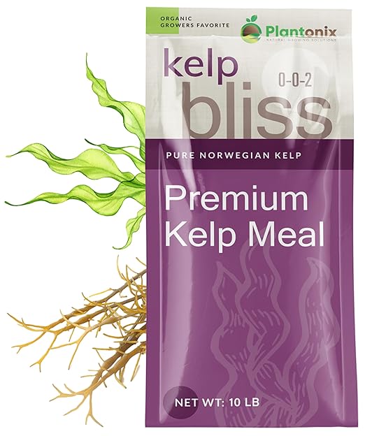 Kelp Bliss (10lbs) - Kelp Meal Organic Fertilizer for Plants, Garden Soil, Flowers, Vegetables, & Lawns - Organic Kelp Fertilizer & Soil Amendment - Natural Plant Food Rich in Vitamins & Nutrients