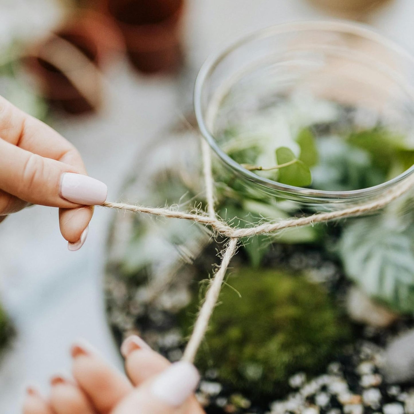 3mm x 500 Feet Natural Jute Rope, Twine for Gardening Tomato Climbing Plant Tie Floristry Crafts Gift Wrapping Packing Decor