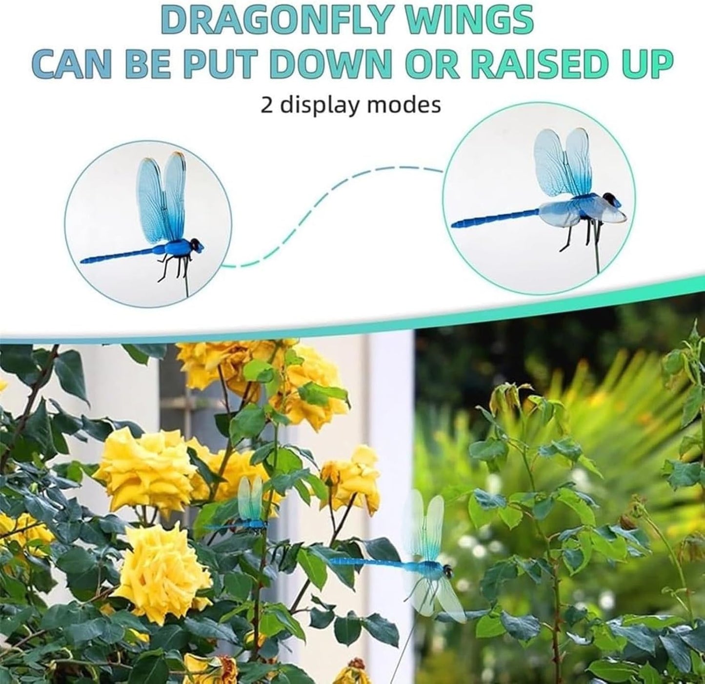40 Pcs Dragon Fly Clips for Bugs Repellent, 3D Artificial Dragonfly Hat Clip, Dragonfly Garden Decor (40, 4 Colors)