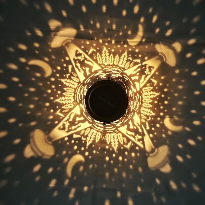 Bigfoot Solar Lanterns Outdoor Waterproof Hanging Lights UFO Sasquatch Gifts for Men Women Metal Decorative LED Lanterns for Yard Patio Lawn Tabletop Pathway Landscape Garden Decor 1 Pack