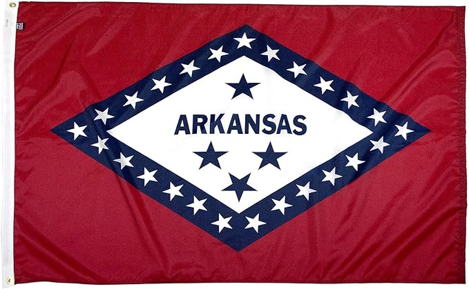 FlagSource Arkansas Nylon State Flag, Made in the USA, 4x6'