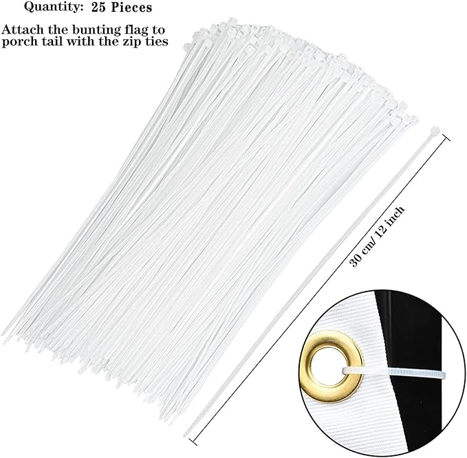 USA Pleated Fan Flag American US Bunting Flag Patriotic Half Fan Banner Flag with Canvas Header and Brass Grommets for 4th of July Memorial Day Indoor Outdoor Decoration (2, 3x6 Feet)